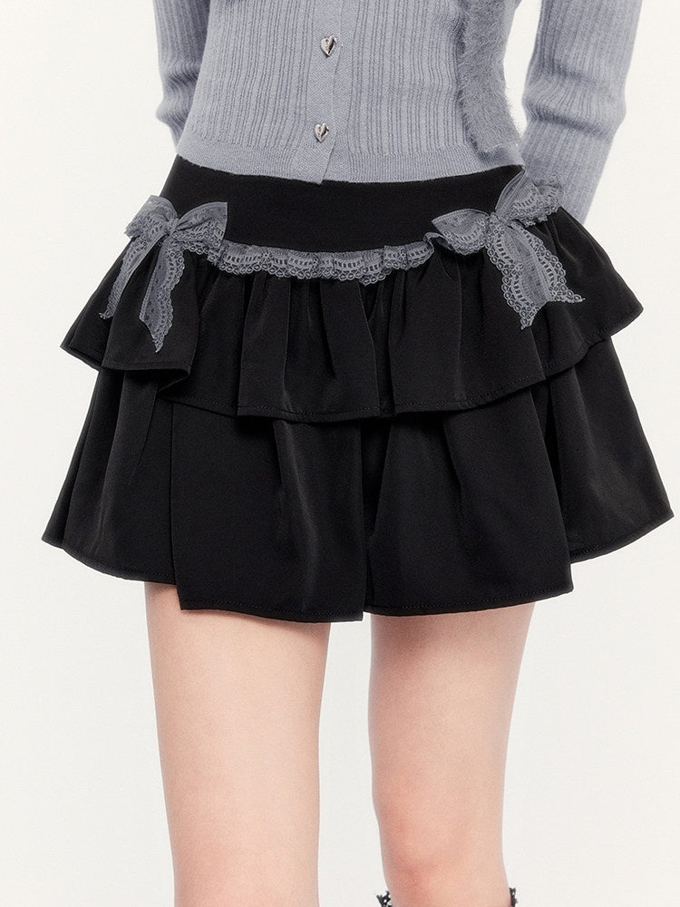 VOCK_Dusky_Blue_Lace_Bow_A_Line_Cake_Puffed_Women's_Lace_Tiered_Skirts_844988280960_MISSTT