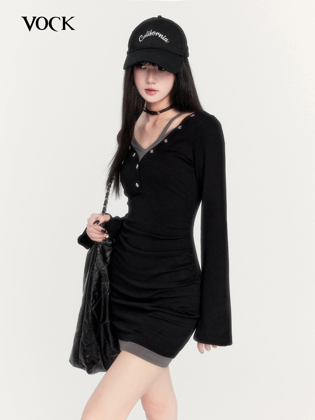 VOCK_Faux_Two_Piece_V-neck_Waist_Cinch_Slimming_Long_Sleeve_Women's_Knit_Bodycon_Mini_Dresses_847113160299_MISSTT