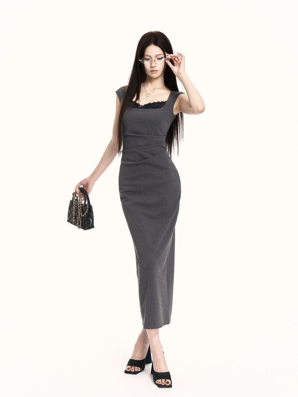 VOCK_French_Square_Neck_Lace_Rhinestone_Slimming_Women's_Bodycon_Midi_Dresses_1041796922118_MISSTT