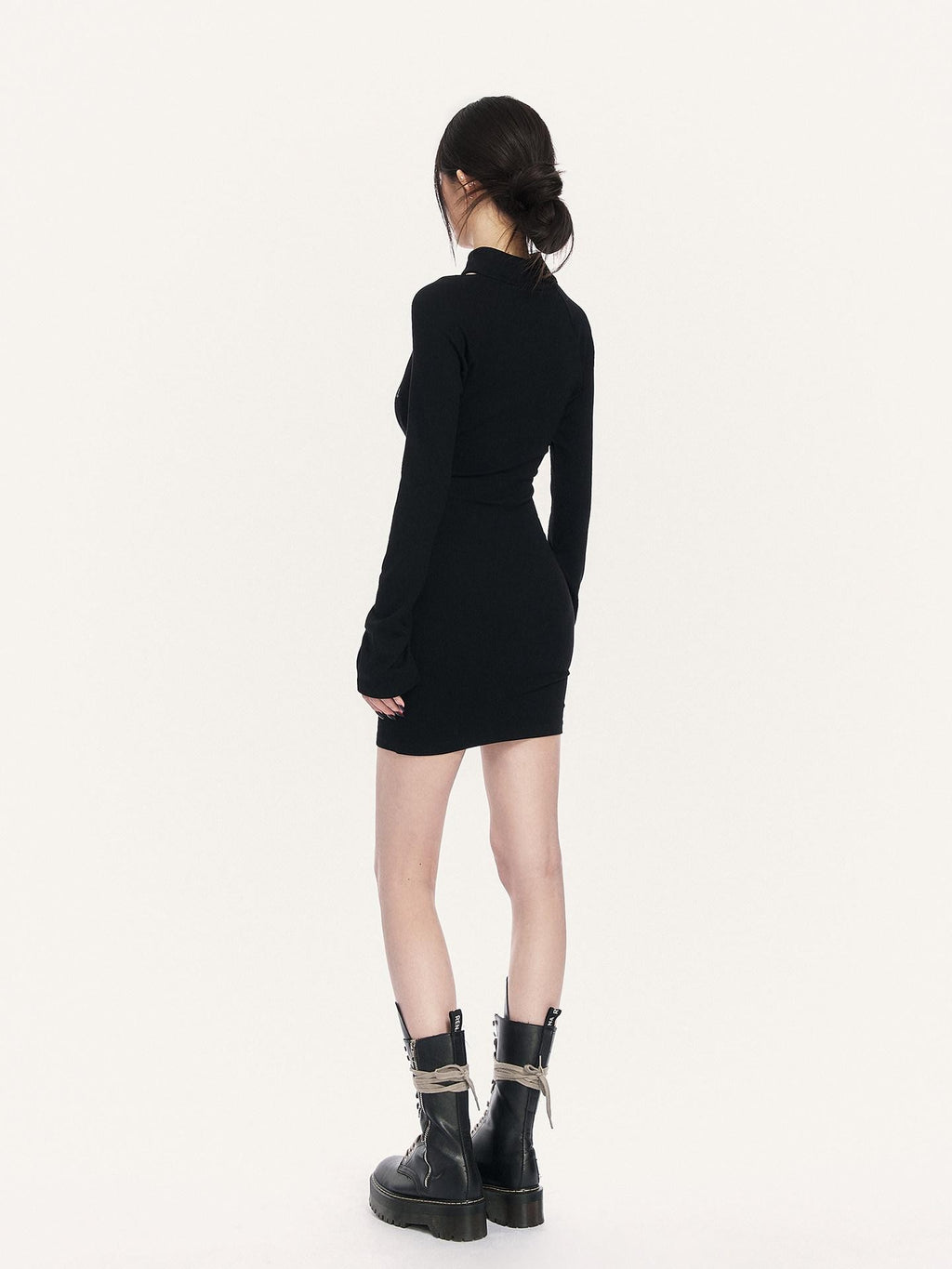VOCK Halter Square Neck Printed Knitted Women's Cotton Spandex Bodycon Mini Dresses