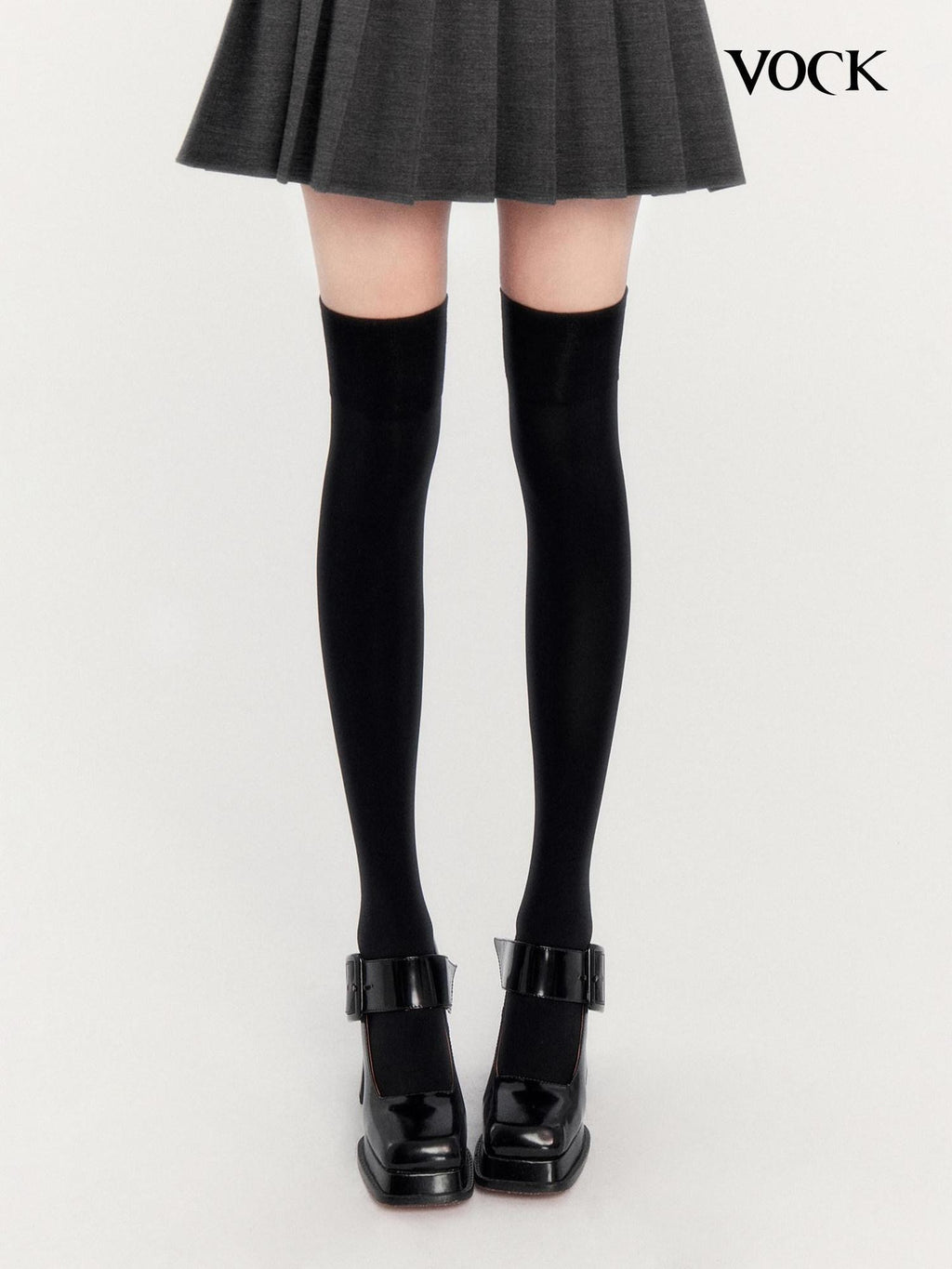 VOCK Jk Solid Over Knee Non Slip Slimming Women's Velvet Thigh-high Socks