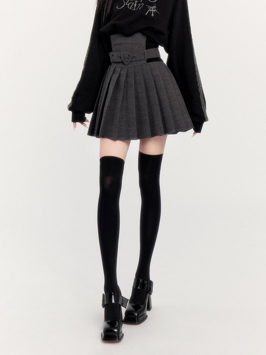 VOCK Jk Solid Over Knee Non Slip Slimming Women's Velvet Thigh-high Socks