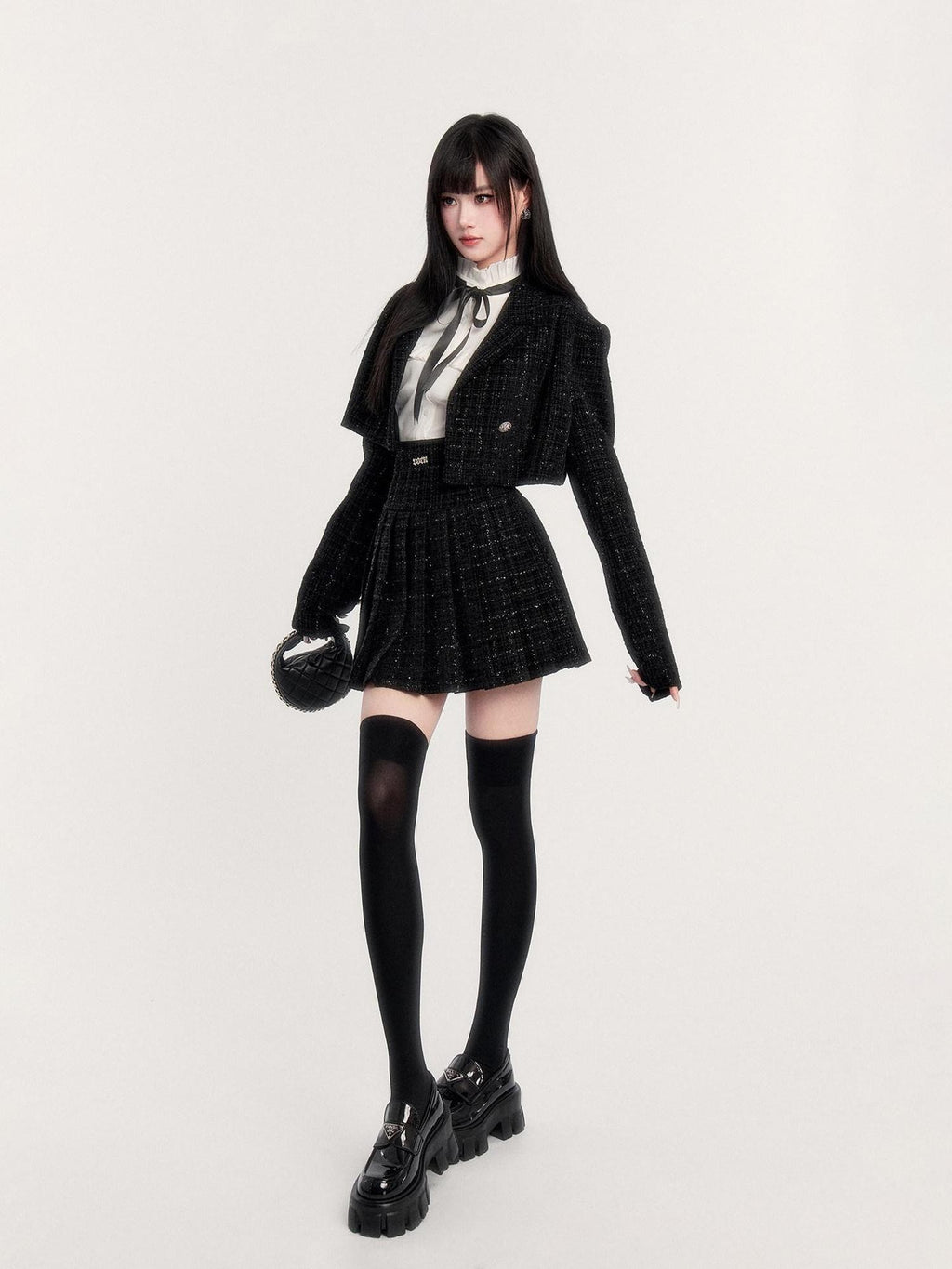 VOCK Jk Solid Over Knee Non Slip Slimming Women's Velvet Thigh-high Socks