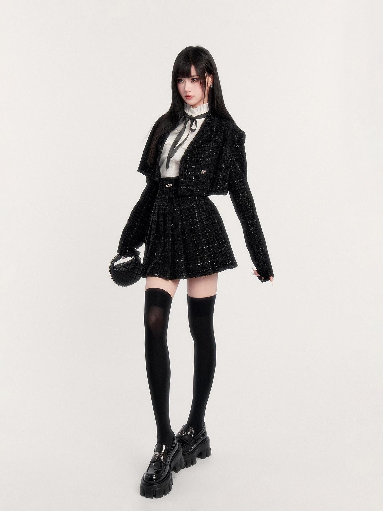 VOCK Jk Solid Over Knee Non Slip Slimming Women's Velvet Thigh-high Socks