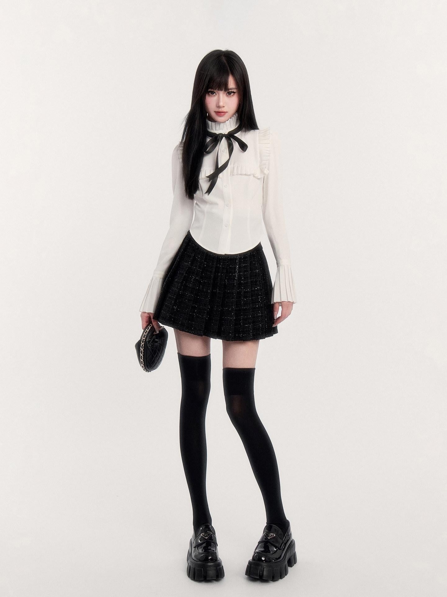 VOCK Jk Solid Over Knee Non Slip Slimming Women's Velvet Thigh-high Socks