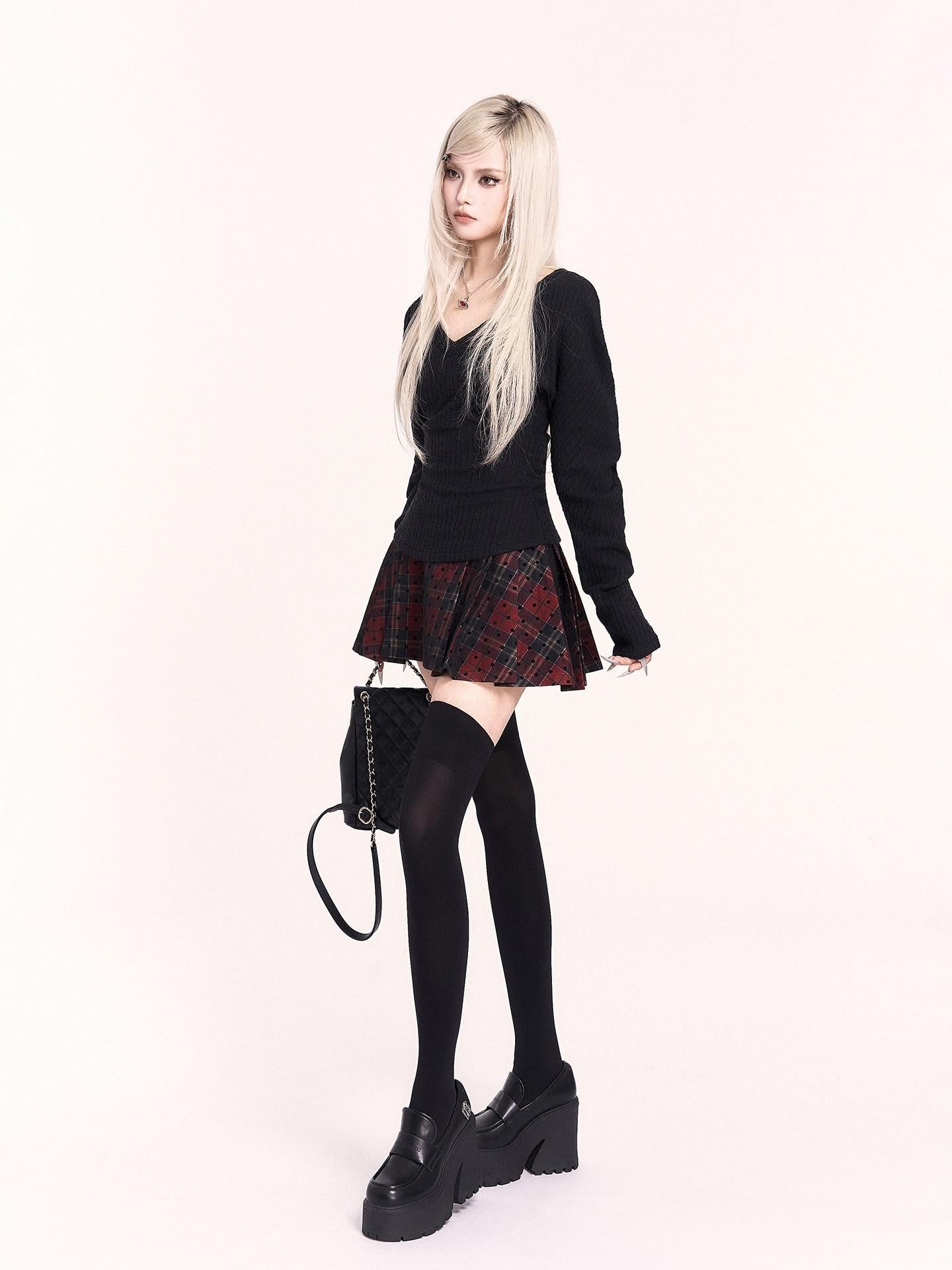 VOCK Jk Solid Over Knee Non Slip Slimming Women's Velvet Thigh-high Socks