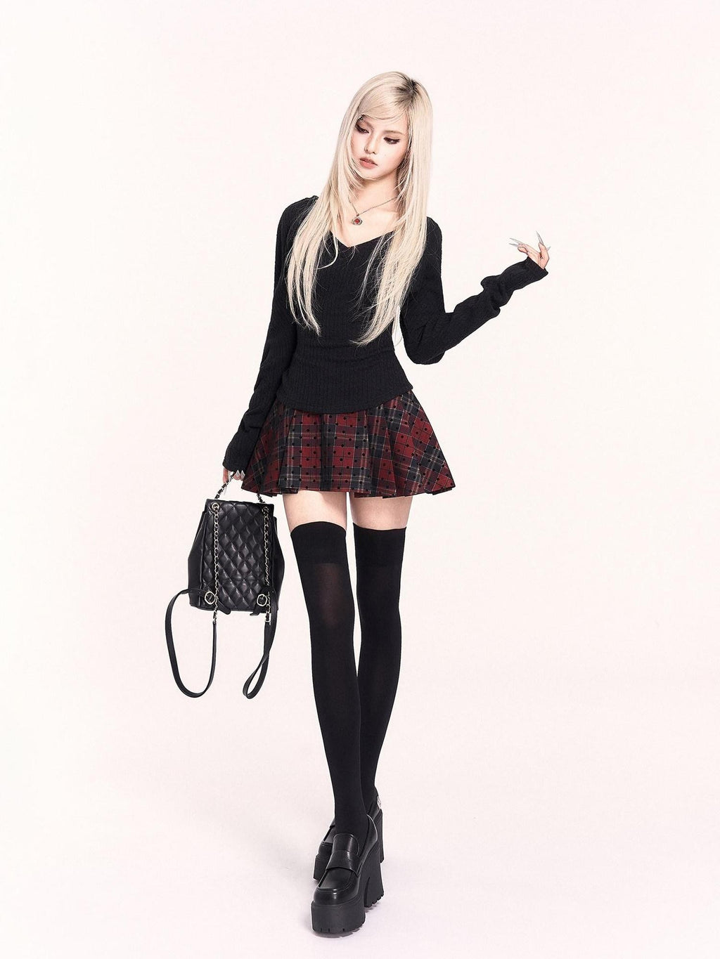 VOCK Jk Solid Over Knee Non Slip Slimming Women's Velvet Thigh-high Socks