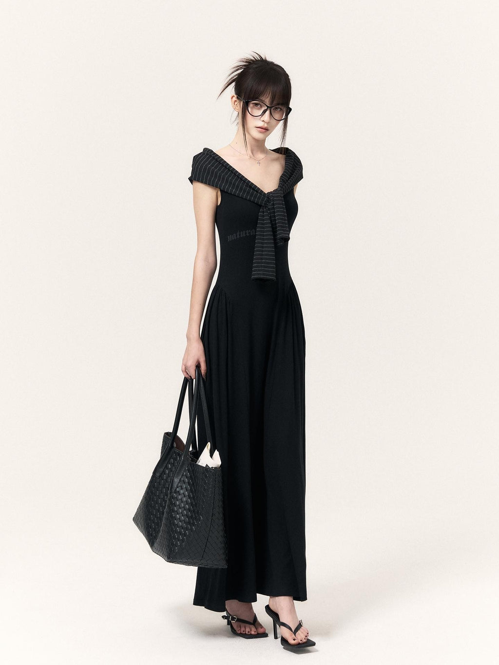 VOCK Printed Cinched Waist High Stretch A Line Women's Cotton Slip Maxi Dresses