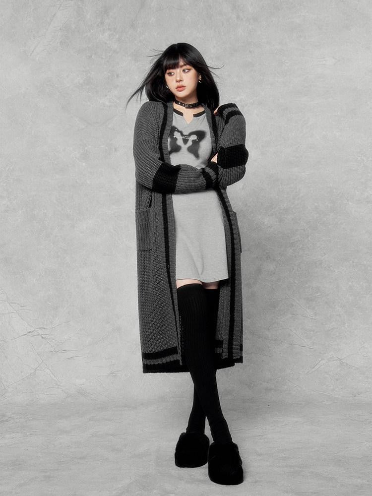 VOCK Retro Sporty Printed Raglan Long Sleeve Women's Cotton Blend Casual Mini Dresses
