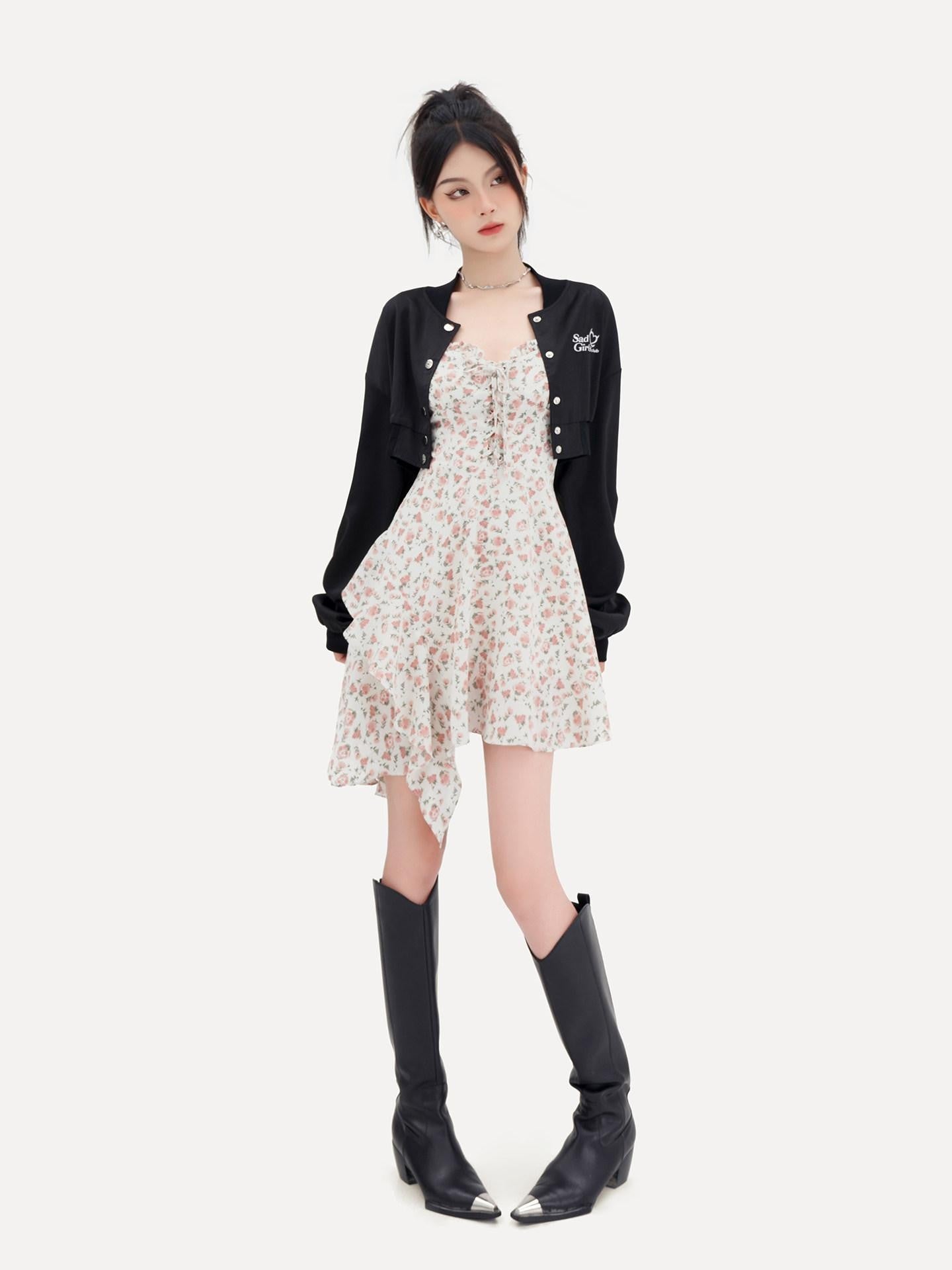 VOCK Satin Embroidered Lettering Women's Breathable Polyester Blend Cropped Jackets