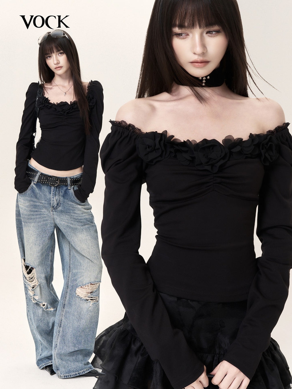 VOCK_Slim_Fit_3d_Embellished_Knit_Square_Neck_Women's_Cotton_Long_Sleeve_T-shirts_1080764899708_MISSTT