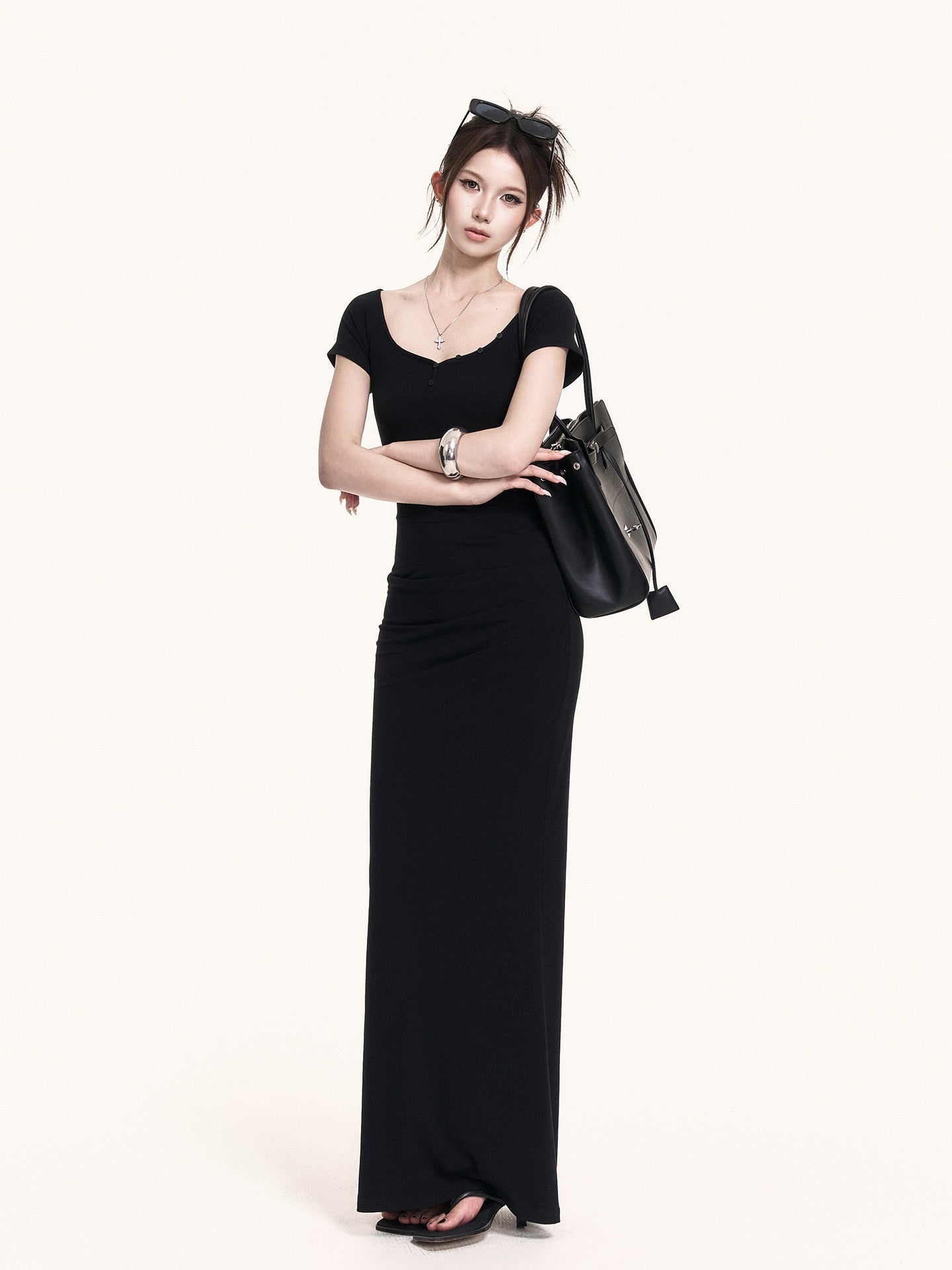 VOCK_Spliced_Fake_Two_Piece_Mermaid_Hem_Women's_Cotton_Stretch_Casual_Maxi_Dresses_1051436625401_MISSTT