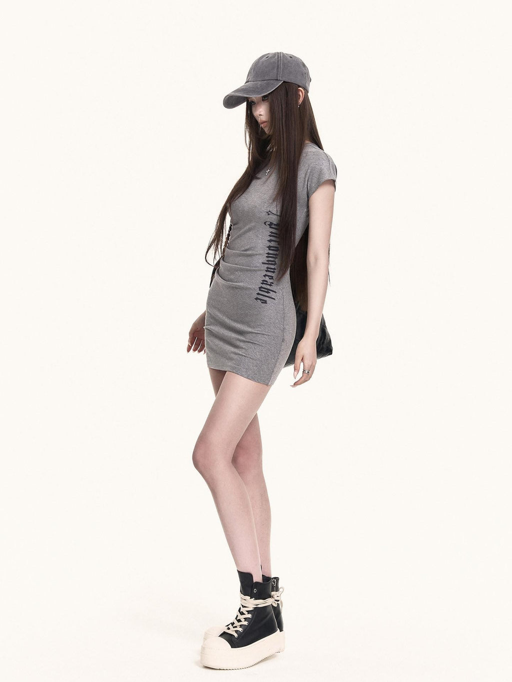 VOCK Street Bodycon Short Sleeve Print Women's Cotton Blend Off-shoulder Mini Dresses