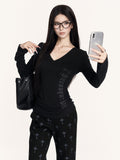 VOCK_Street_Style_V-neck_Printed_Slim_Fit_Women's_Cotton_Blend_Long_Sleeve_T-shirts_970012001242_MISSTT