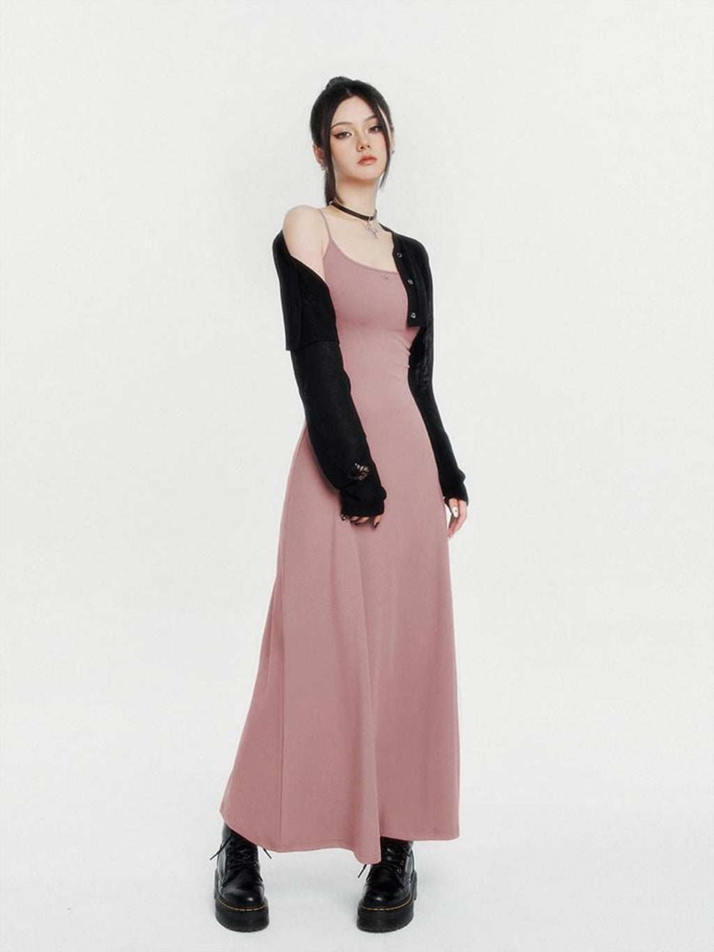 VOCK Textured Heart Cutout V-neck Knit Cropped Women's Acrylic Boleros & Shrugs