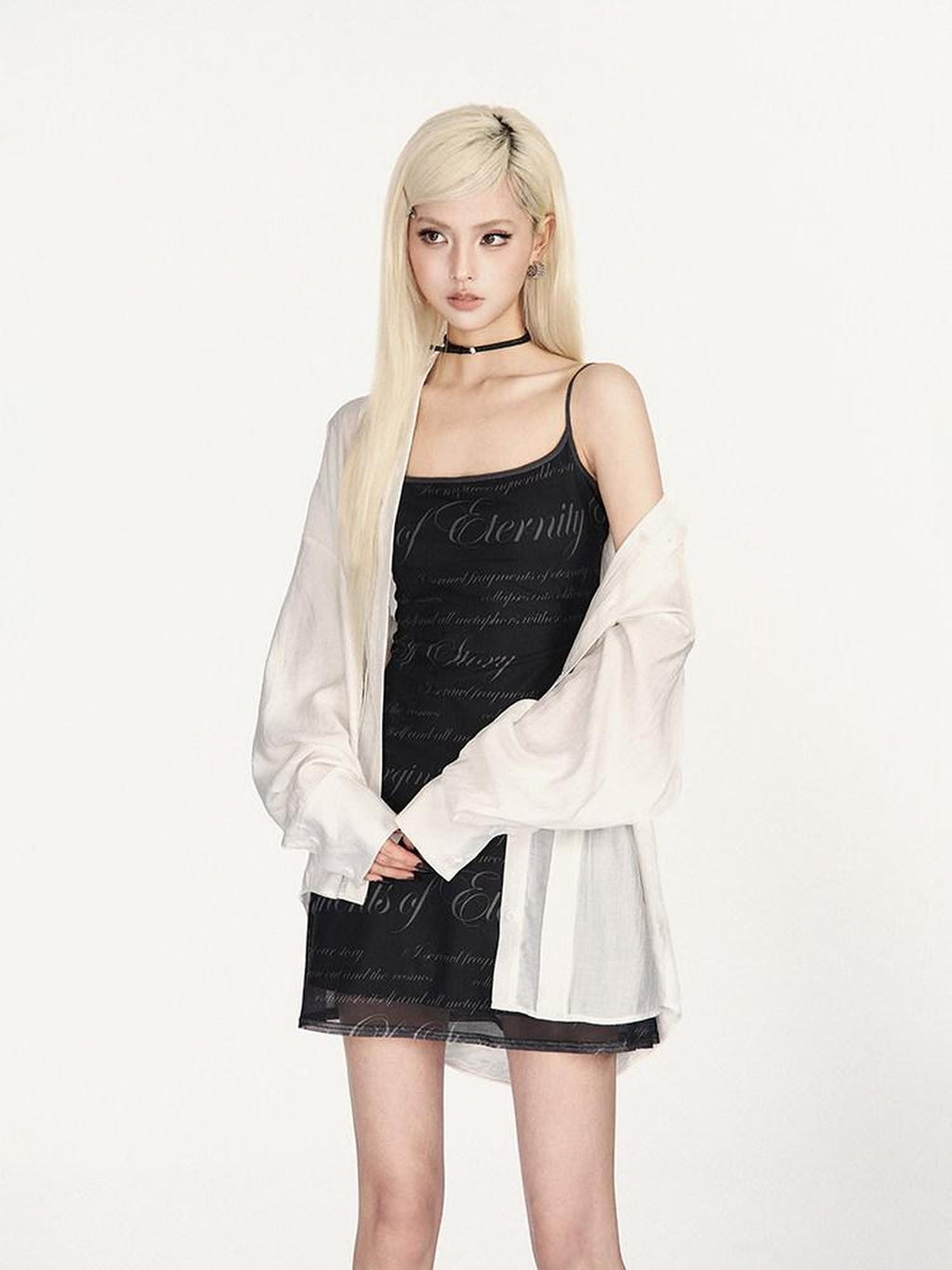 VOCK Textured Ruffled French Loose Buttoned Shirt Collar Women's Matching Skirt Sets