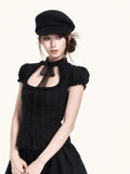 VOCK_Vintage_Cutout_Puff_Sleeve_Cinched_Waist_Women's_Lace_Matching_Skirt_Sets_1051448221746_MISSTT