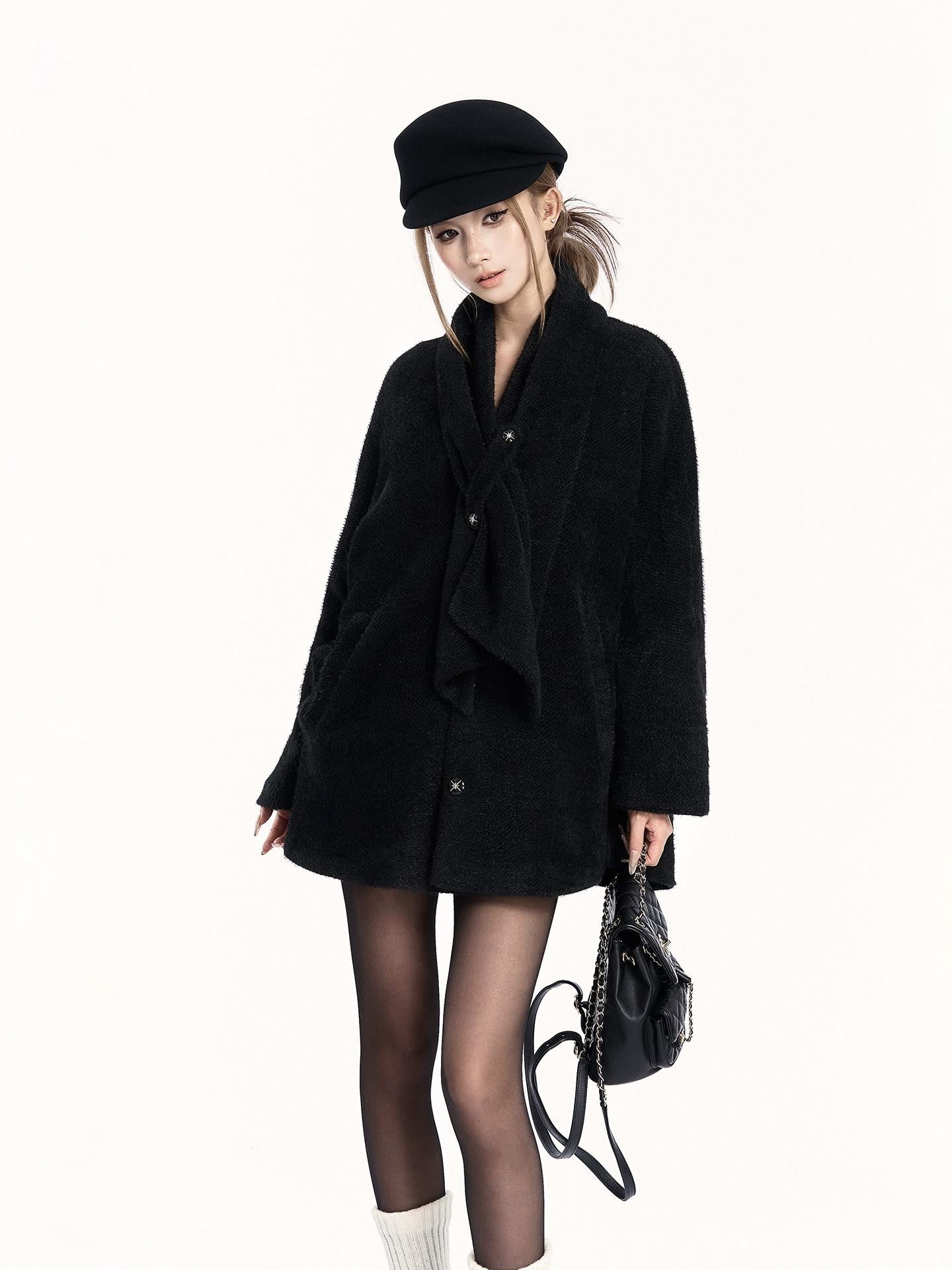 VOCK Vintage Fur Lined Multi Pocket Women's Polyester Short Coats