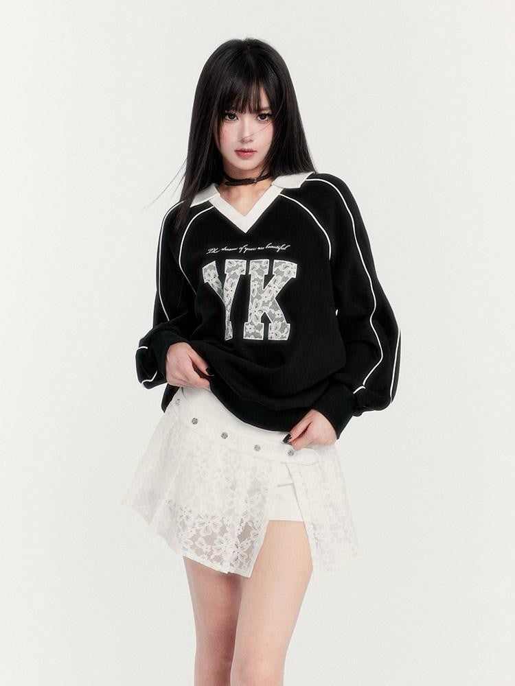 VOCK Vintage Lace Pleated Studded High Waist Women's Polyester Spandex Mini Skirts