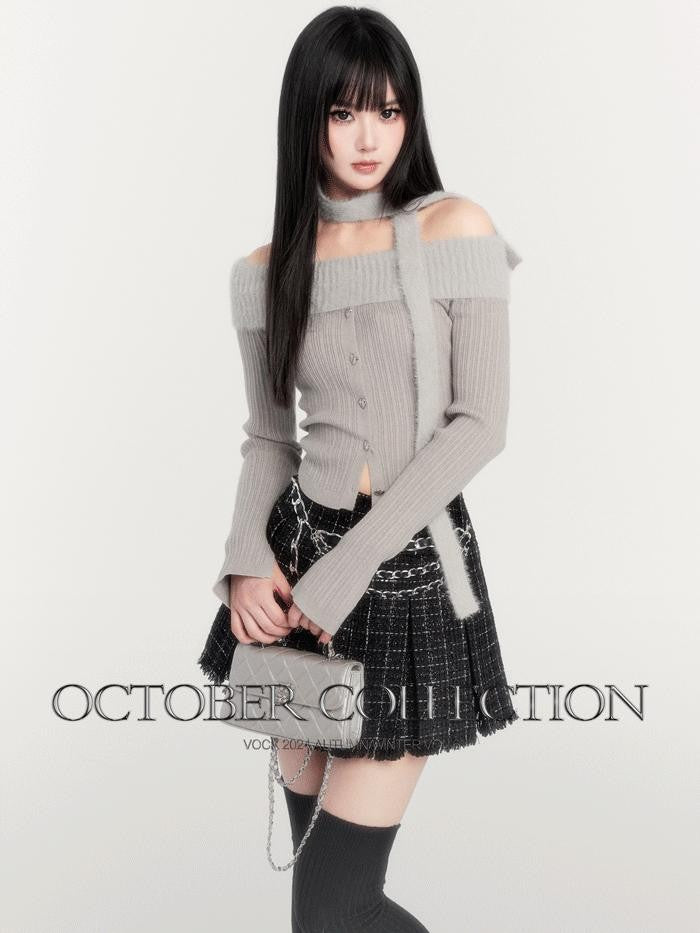 VOCK Vintage Lace Pleated Studded High Waist Women's Polyester Spandex Mini Skirts
