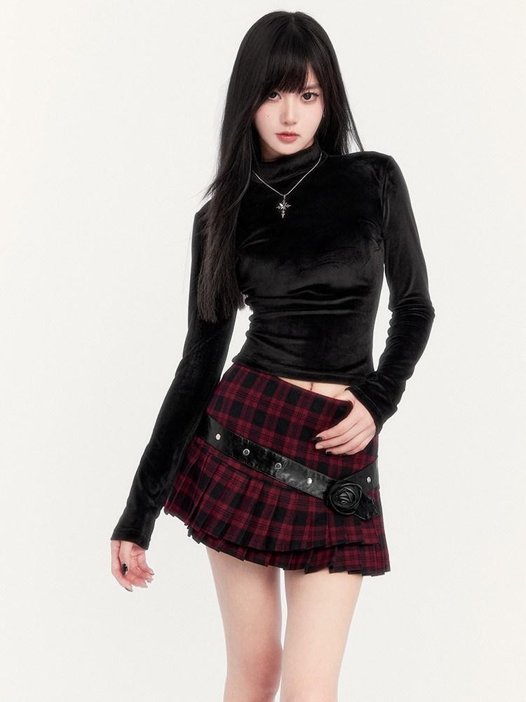 VOCK Vintage Plaid Patchwork Double Breasted Women's Wool Blend Long Coats