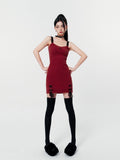 VOCK_Wine_Red_V-neck_Tie_Strap_Two_Piece_Women's_Nylon_Knit_Slip_Mini_Dresses_694037362303_MISSTT