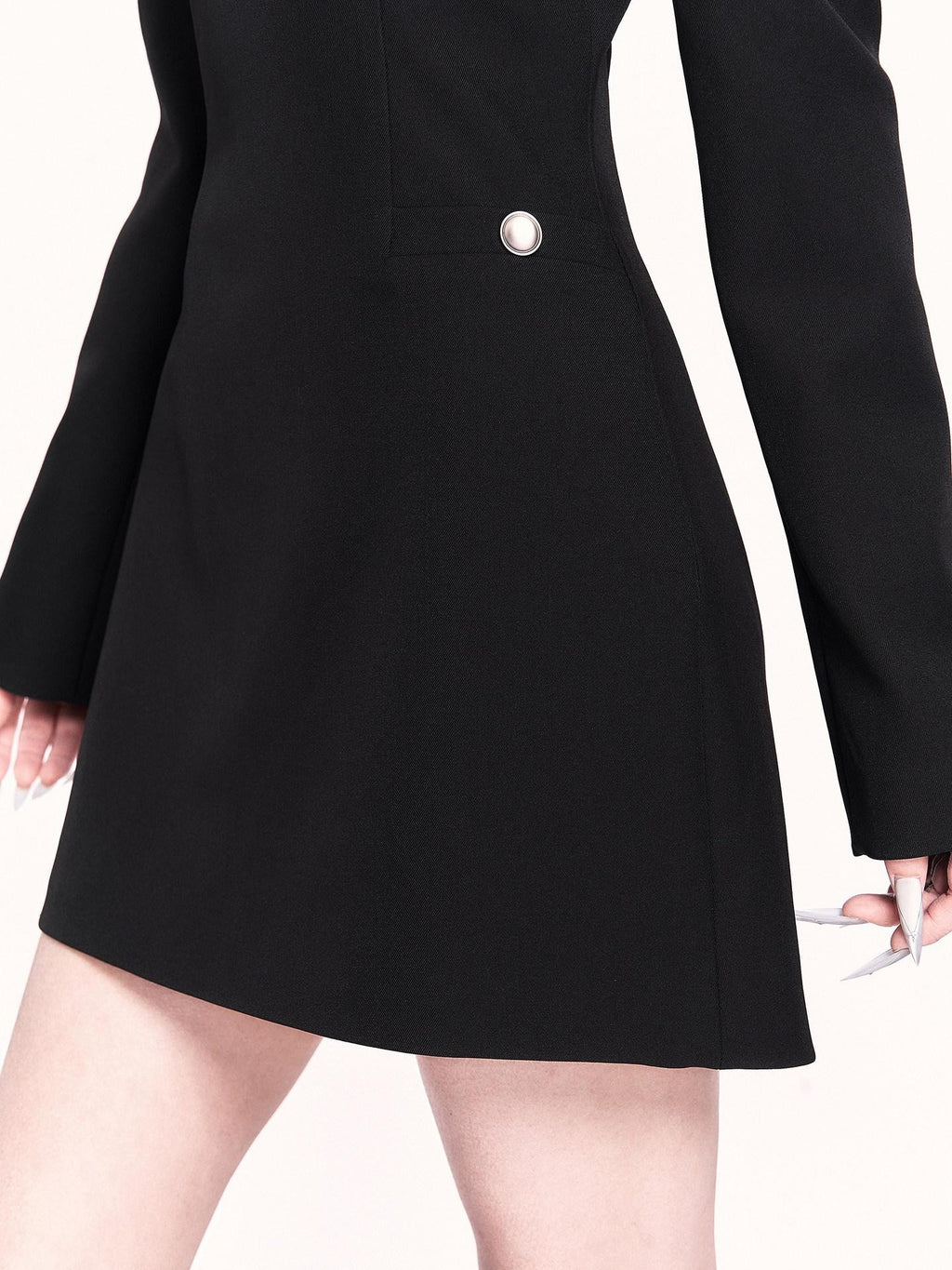 VOCK Wool Cape Spliced Doll Collar Slim Two Piece Women's Casual Mini Dresses