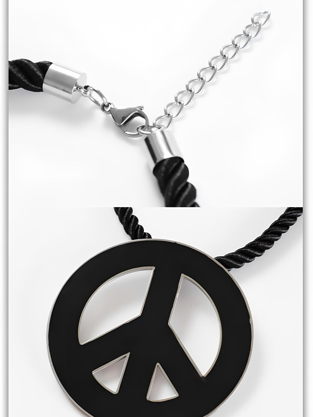 Vinkid Antique Silver Hip Hop Titanium Steel Women's Necklaces
