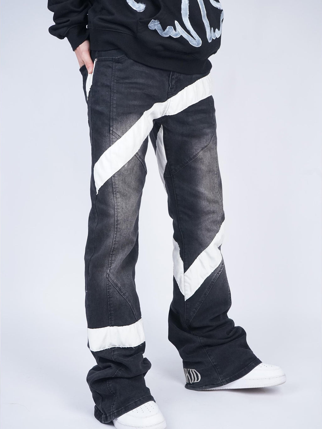 Vinkid Cross Low Waist Women's Denim Slim Jeans