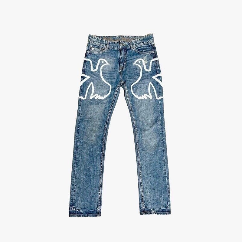Vinkid_Embroidered_Washed_Stacked_Hem_Women's_Cotton_Straight-leg_Jeans_671925553795_MISSTT