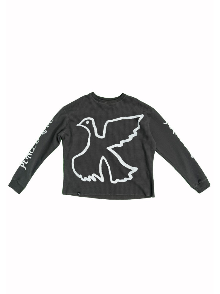 Vinkid_Peace_Dove_Waffle_Long_Sleeve_Loose_Fit_Women's_Blend_Sweatshirts_957445408506_MISSTT