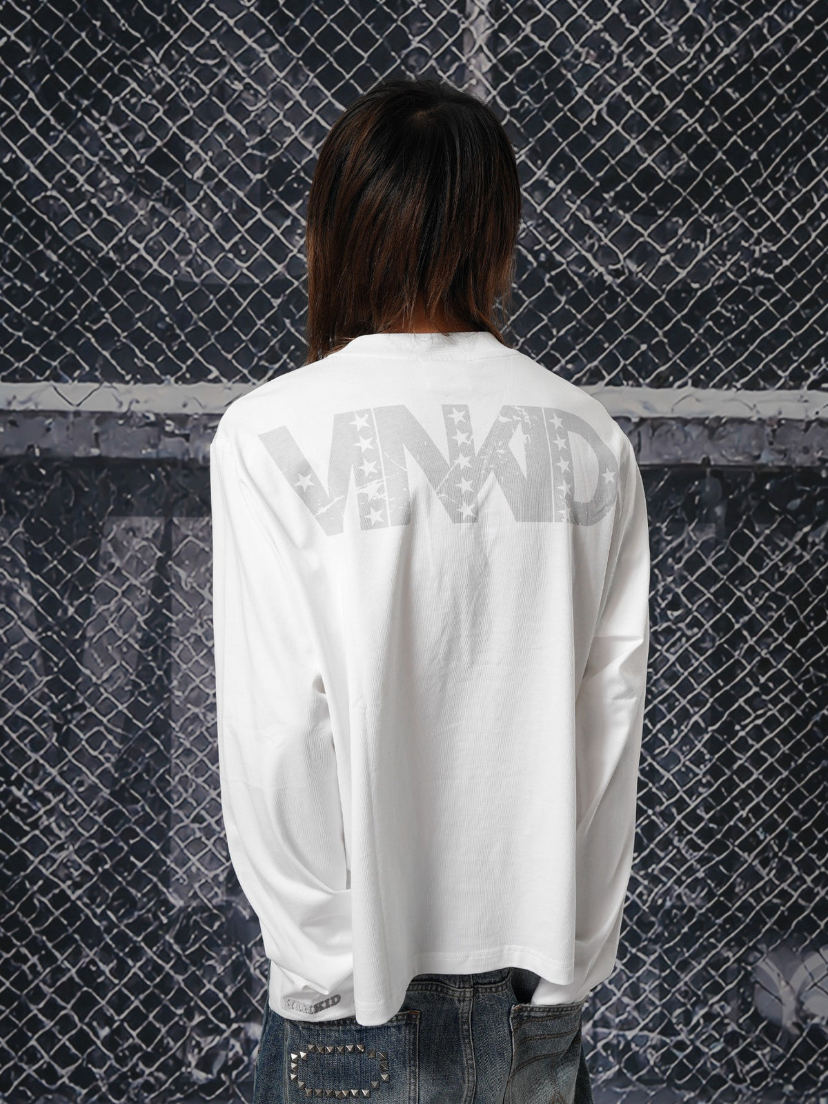 Vinkid Snake Print Dove Graphic Print Loose Fit Cotton Women's Long Sleeve T-shirts