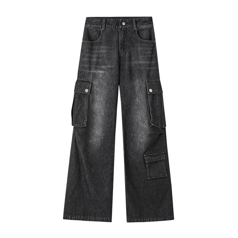 YUKAHOUSE_Black_And_Burgundy_Distressed_Vintage_Women's_High_Waist_Denim_Wide-leg_Jeans_742147521669_MISSTT