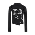 YUKAHOUSE_Black_Asymmetrical_High_Neck_Fitted_Women's_Viscose_Long_Sleeve_T-shirts_730133810552_MISSTT