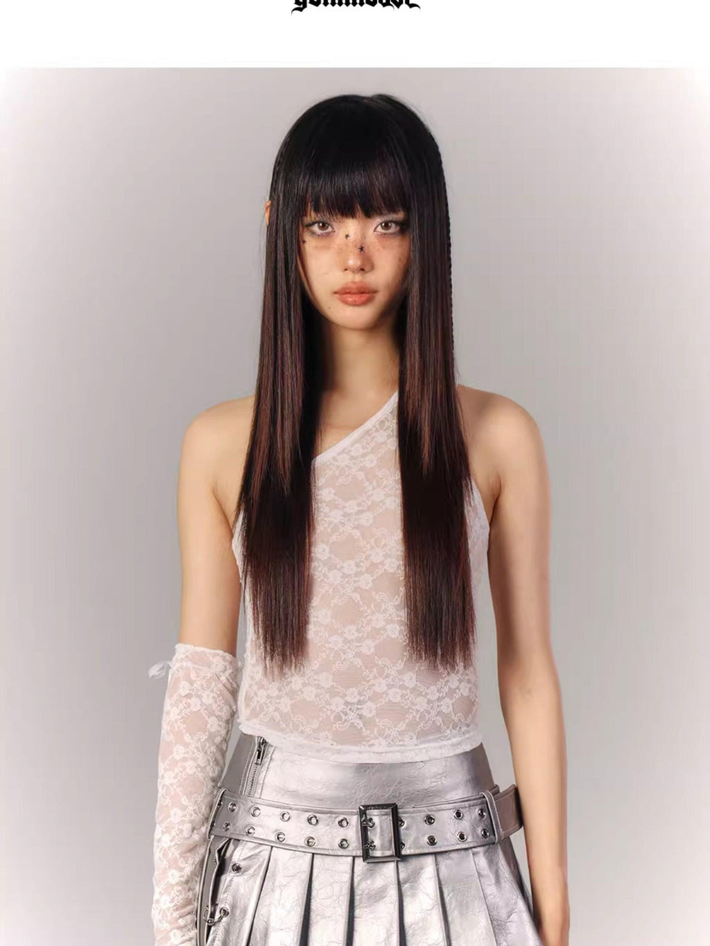 YUKAHOUSE Cropped Lace Jacquard Vintage Women's Polyester Spandex Tank Tops