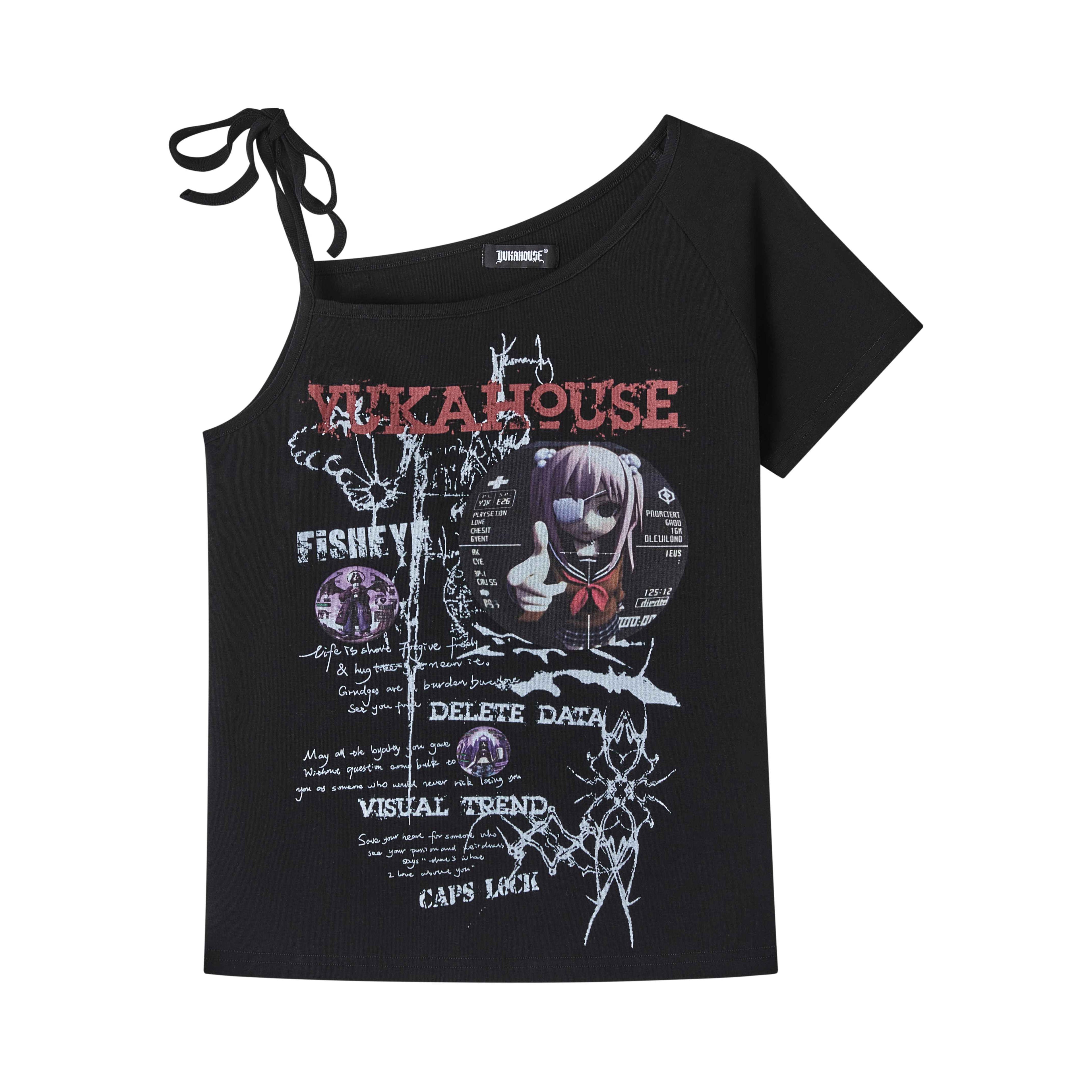 YUKAHOUSE_Cropped_Retro_Punk_Print_Lace_Up_Women's_Cotton_Short_Sleeve_T-shirts_958113073259_MISSTT