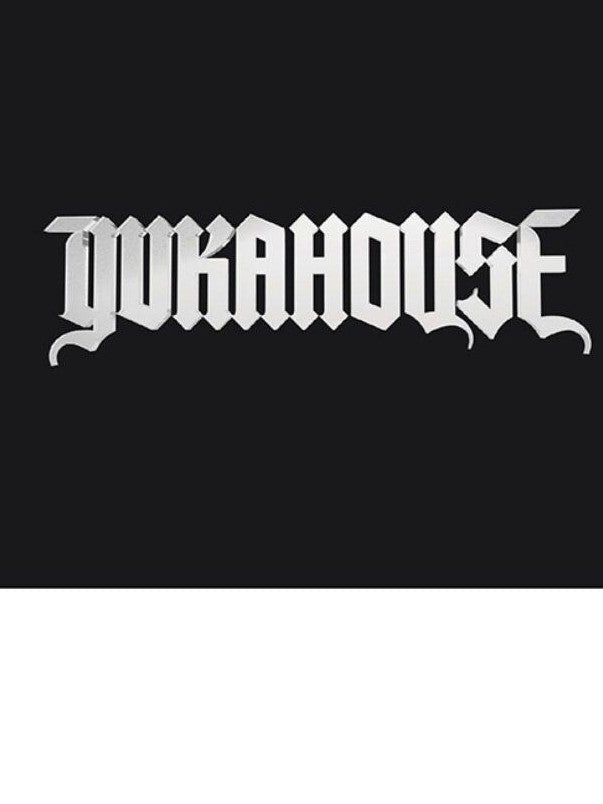 YUKAHOUSE Logo Print Loose Fit Round Neck Women's Combed Cotton Short Sleeve T-shirts