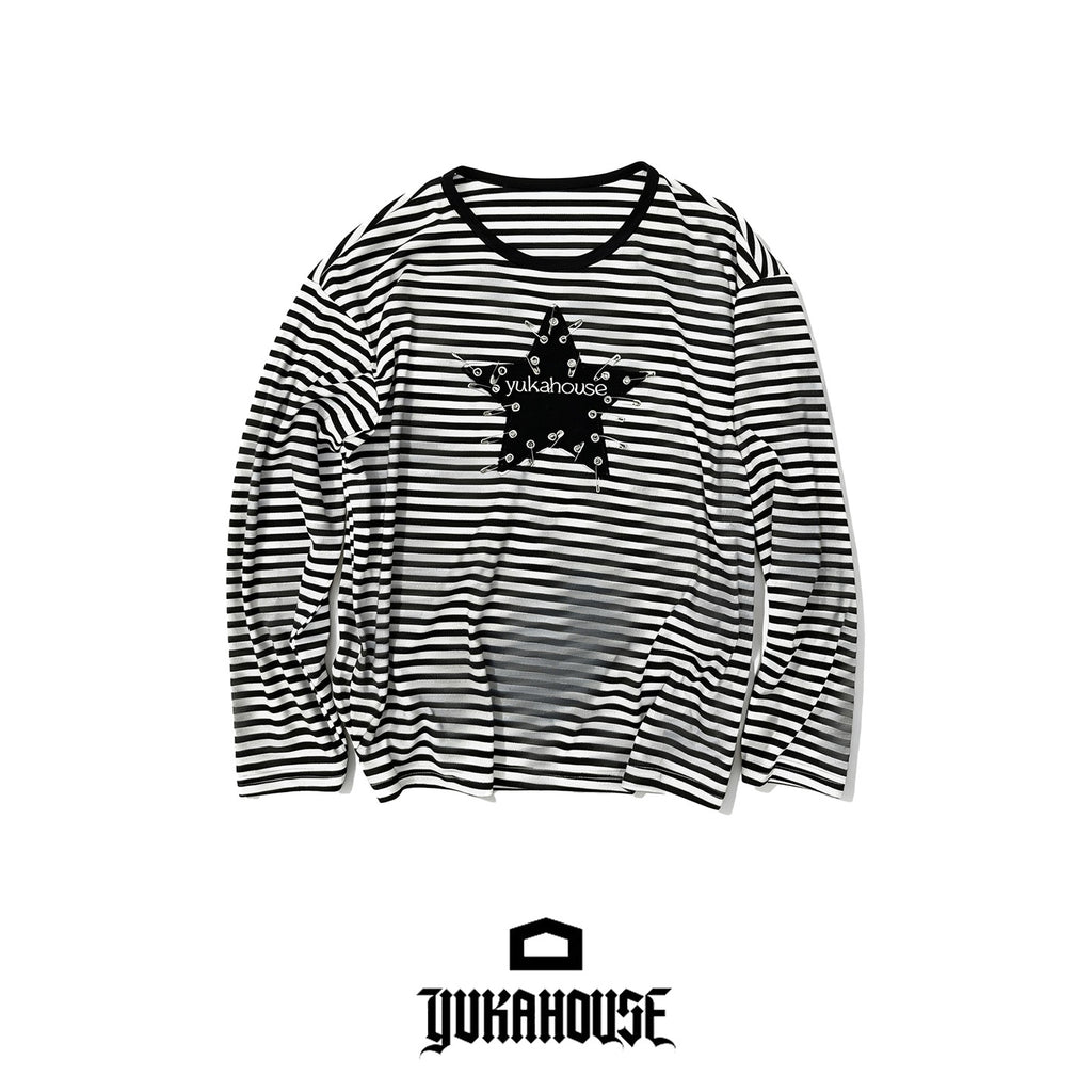 YUKAHOUSE_Punk_Pin_Embroidered_Striped_Loose_Fit_Women's_Poly_Cotton_Long_Sleeve_T-shirts_1077952649202_MISSTT