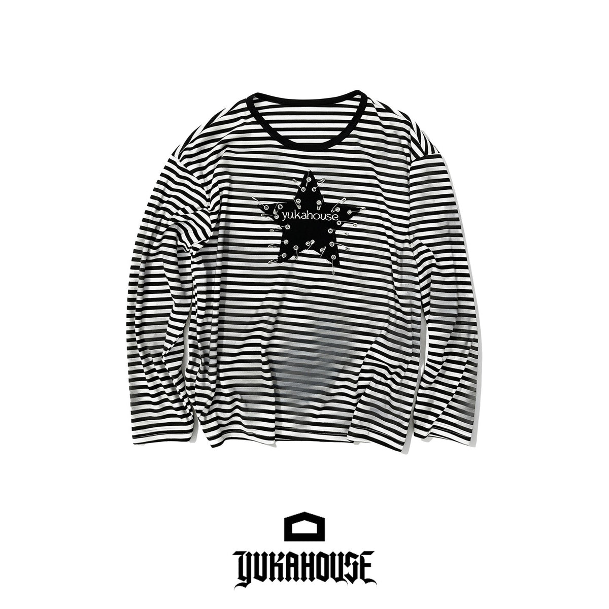 YUKAHOUSE_Punk_Pin_Embroidered_Striped_Loose_Fit_Women's_Poly_Cotton_Long_Sleeve_T-shirts_1077952649202_MISSTT