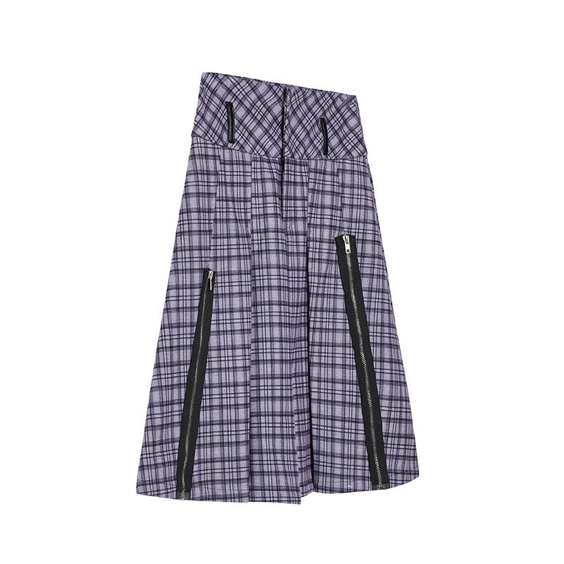 YUKAHOUSE_Purple_Plaid_High_Waist_A_Line_Zipper_Women's_Acrylic_Blend_Midi_Skirts_687064264682_MISSTT