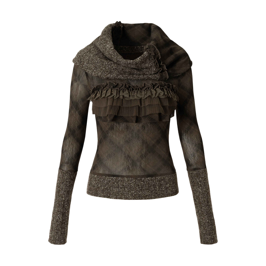 NO_ROMANCE_Soft_Vintage_Slim_Fit_Crew_Neck_Women_Apricot_And_Khaki_Long_Sleeve_T-Shirts_MISSTT