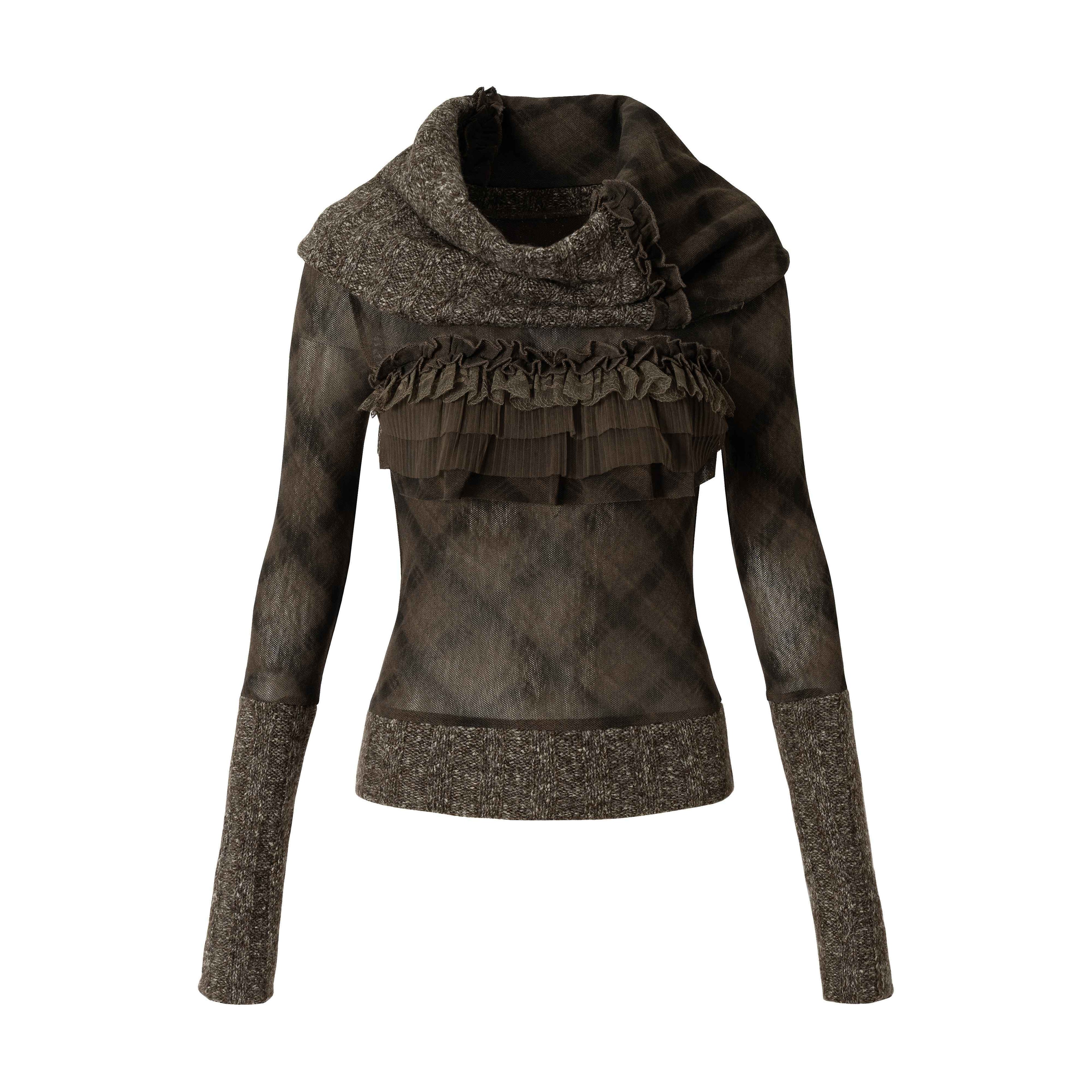 NO_ROMANCE_Soft_Vintage_Slim_Fit_Crew_Neck_Women_Apricot_And_Khaki_Long_Sleeve_T-Shirts_MISSTT