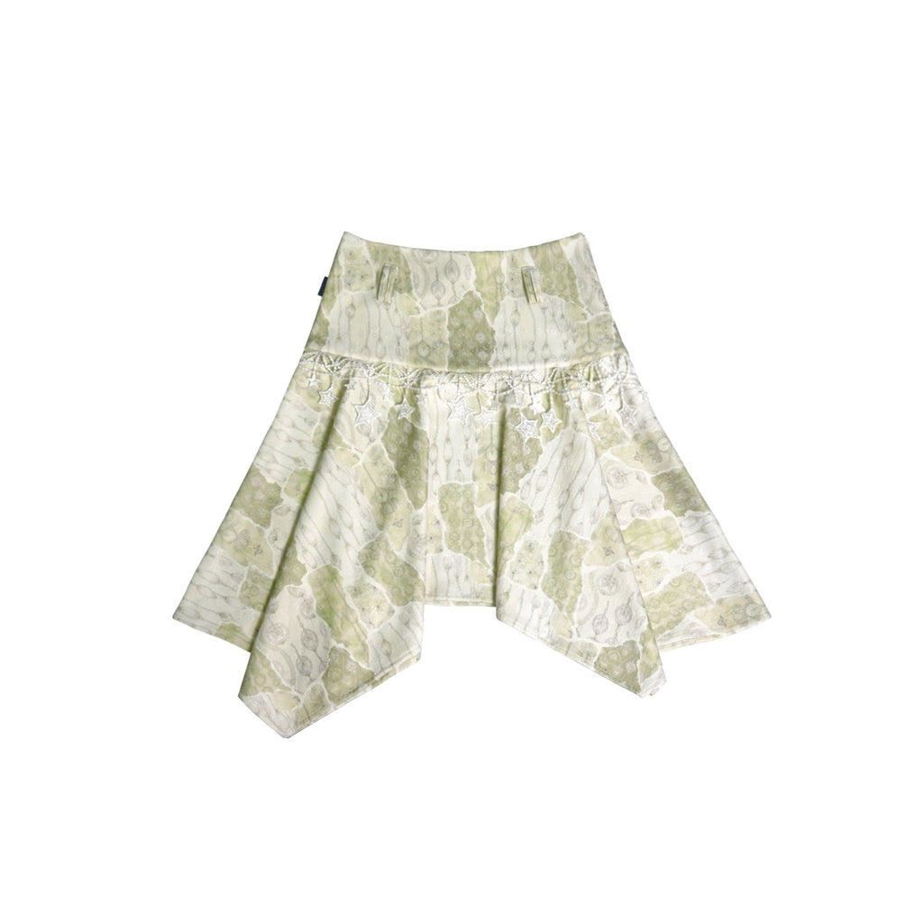 allbubble_Asymmetric_Ruffle_Print_Light_Green_Women's_Polyester_Midi_Skirts_1060012762045_MISSTT