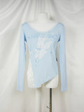 allbubble_Cute_Light_Blue_Cartoon_Print_Lace_Modal_Women's_Long_Sleeve_T-shirts_1016087540043_MISSTT