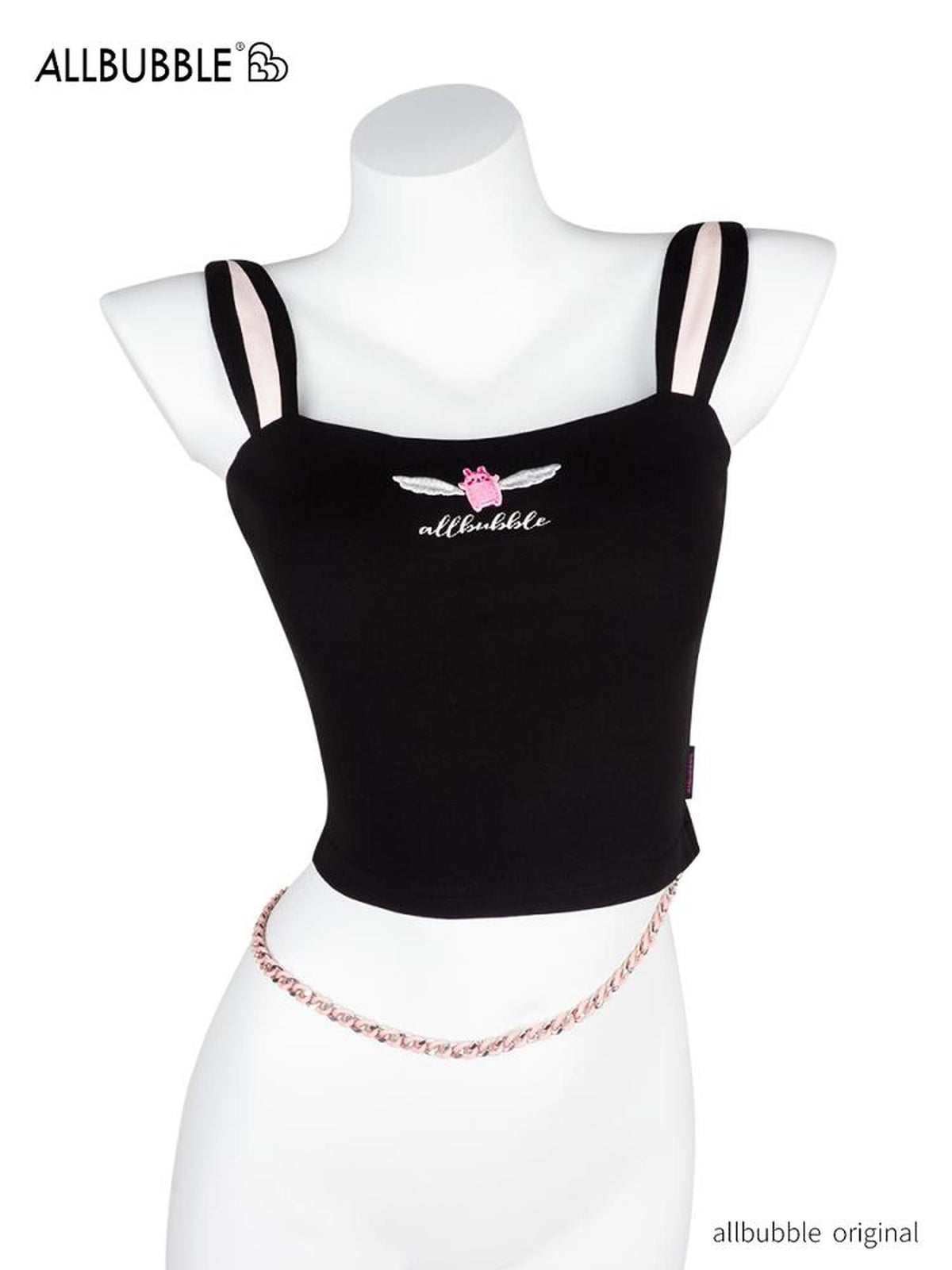 allbubble Embroidered Bunny Ear Metal Waist Chain Women's Cotton Camisoles