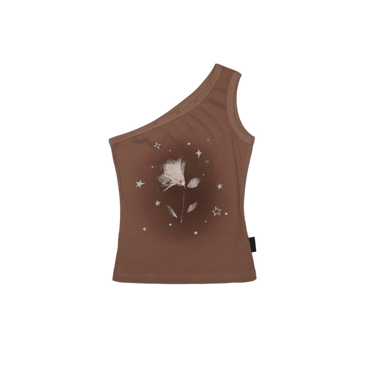 allbubble_Floral_Print_Studded_One_Shoulder_Slim_Fit_Cotton_Women's_Tank_Tops_1034023247579_MISSTT