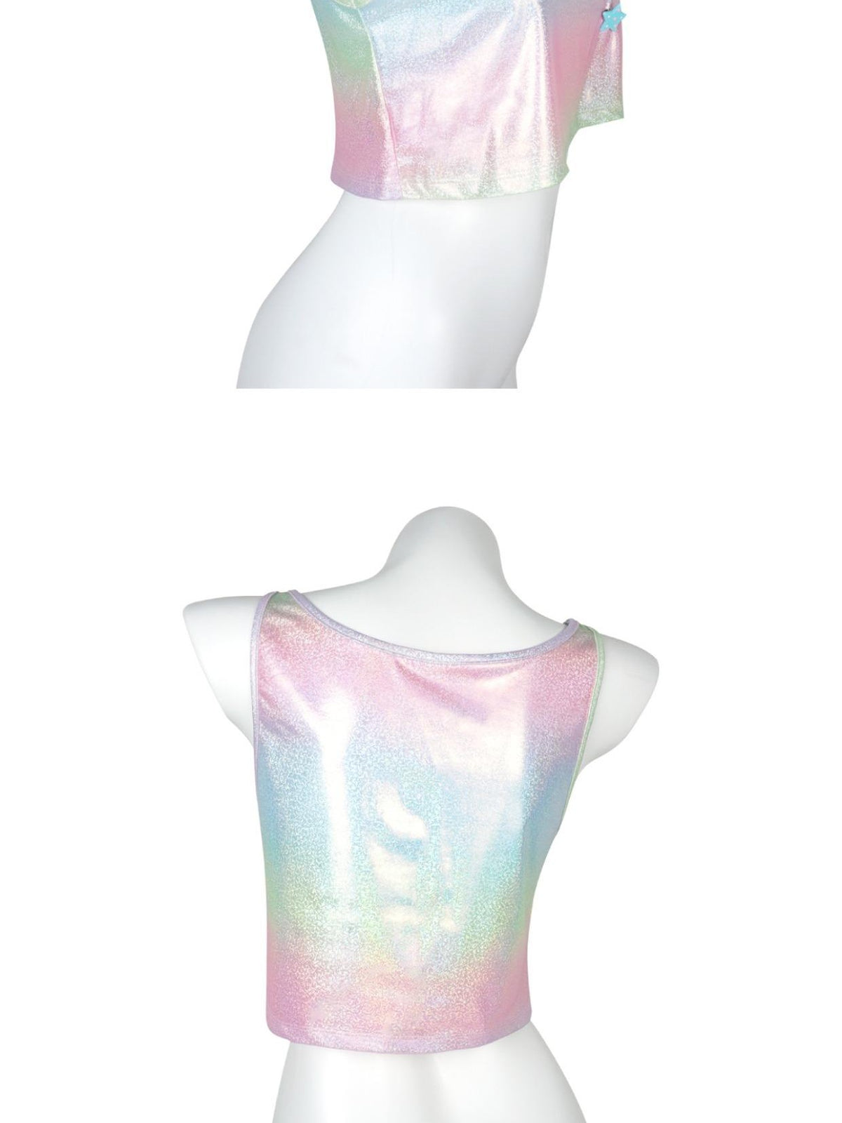 allbubble Gradient Sequin Loose Fit Women's Polyester Tank Tops