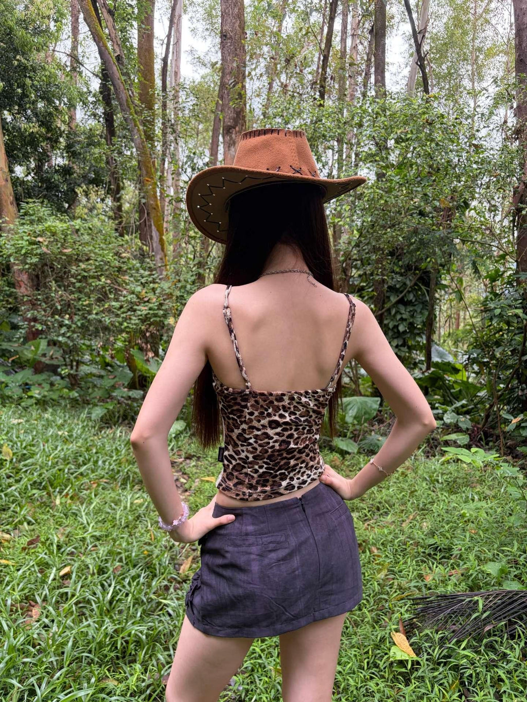 allbubble Leopard Print Lace V-neck Slim Fit Women's Lace Padded Camisoles