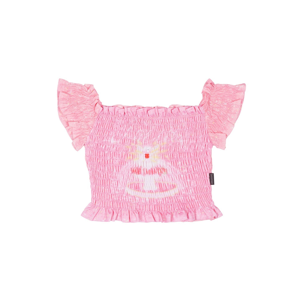 allbubble_Pink_Cat_Print_Ruched_Off_Shoulder_Polyester_Women's_Crop_Tops_1038889713558_MISSTT