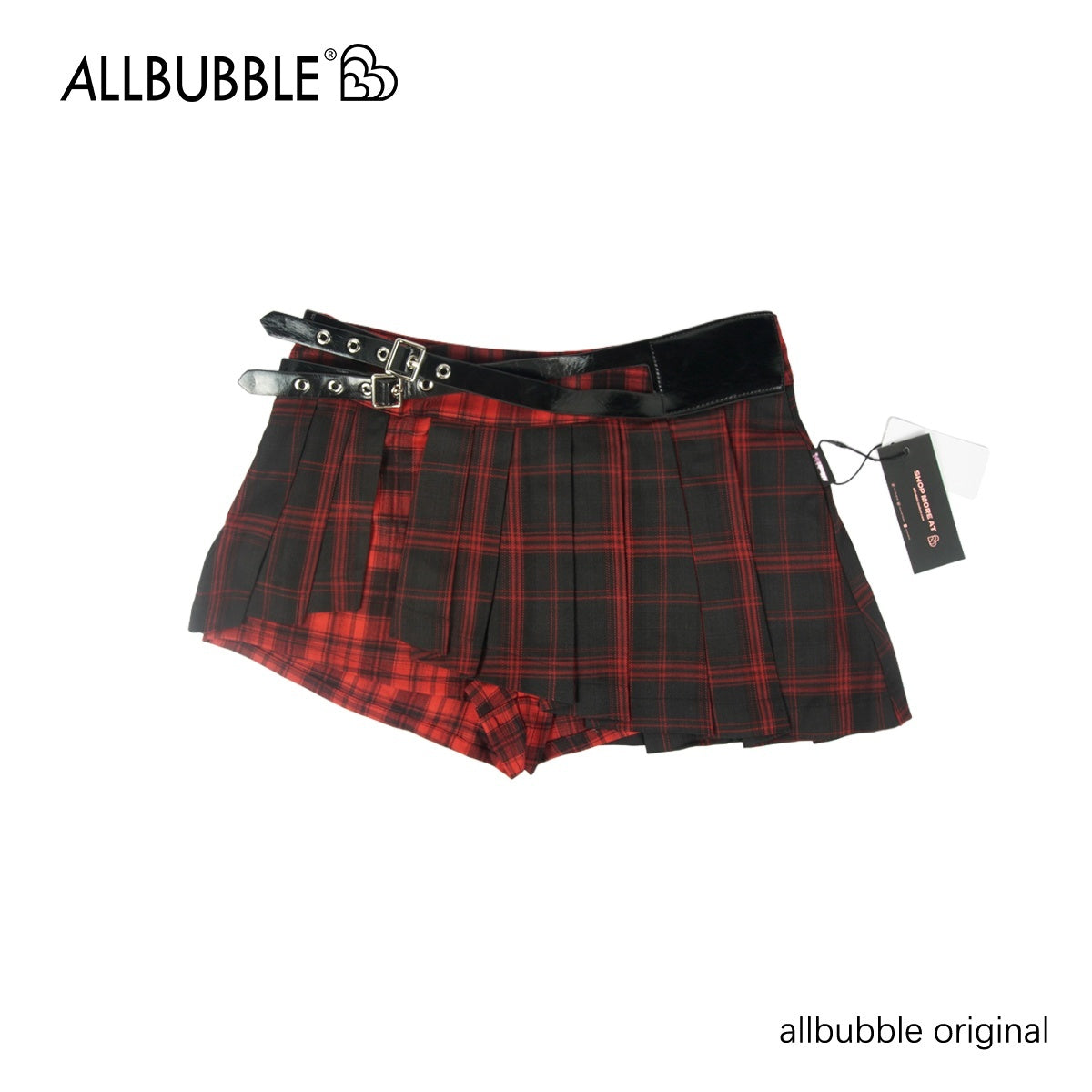 allbubble_Pleated_Red_Plaid_Irregular_Tie_Zip_Women's_Polyester_Pleated_Skirts_972905620931_MISSTT